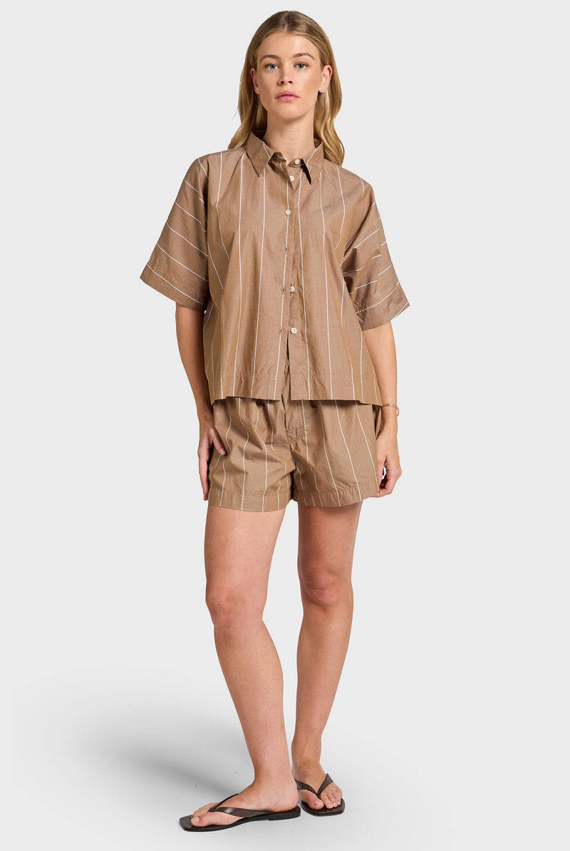 Alma Stripe Poplin SS Shirt