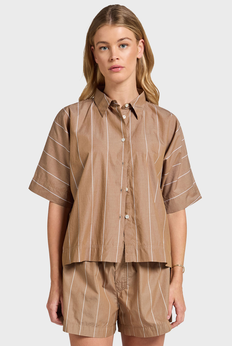 Alma Stripe Poplin SS Shirt