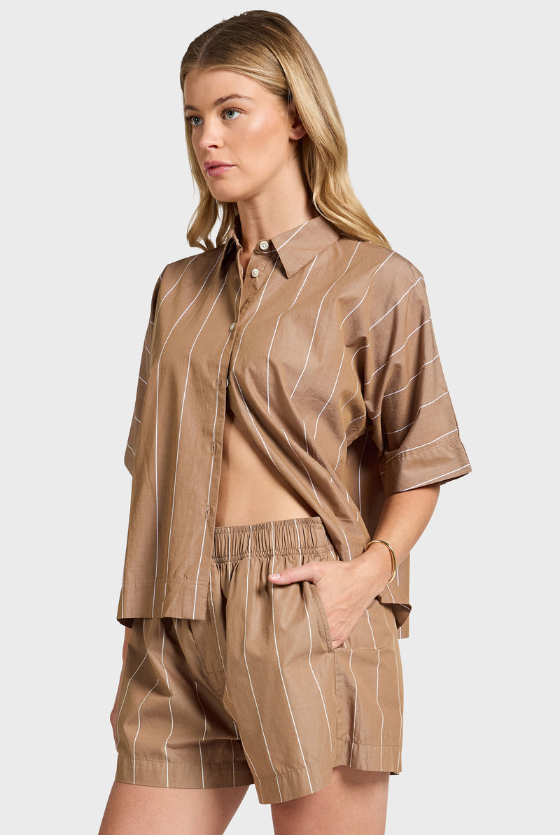 Alma Stripe Poplin SS Shirt