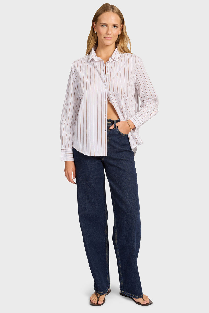 Alma Stripe Poplin Shirt