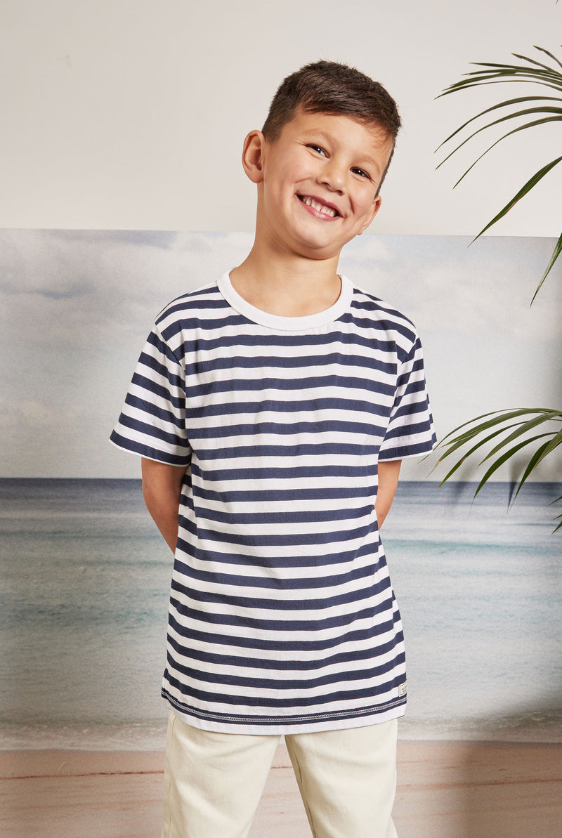 Kids Stripe Blizzard Wash Tee