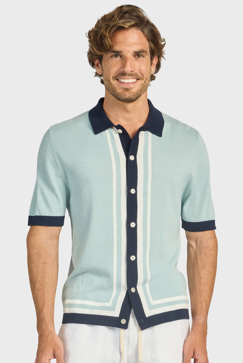 Charlie Stripe Knit SS Shirt