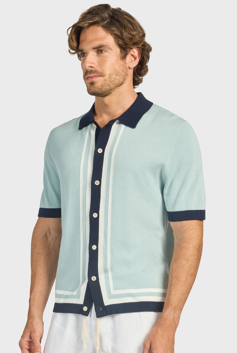 Charlie Stripe Knit SS Shirt