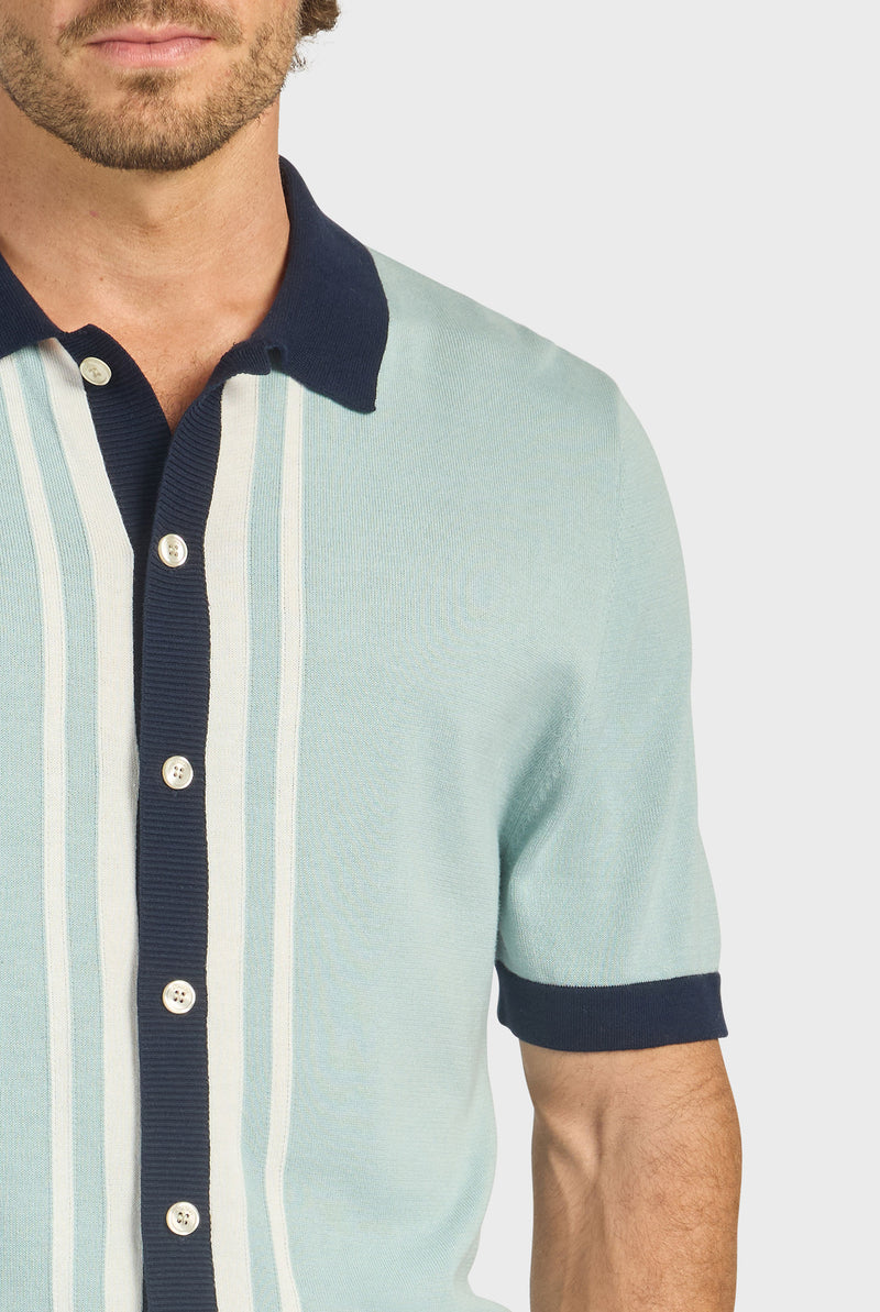 Charlie Stripe Knit SS Shirt