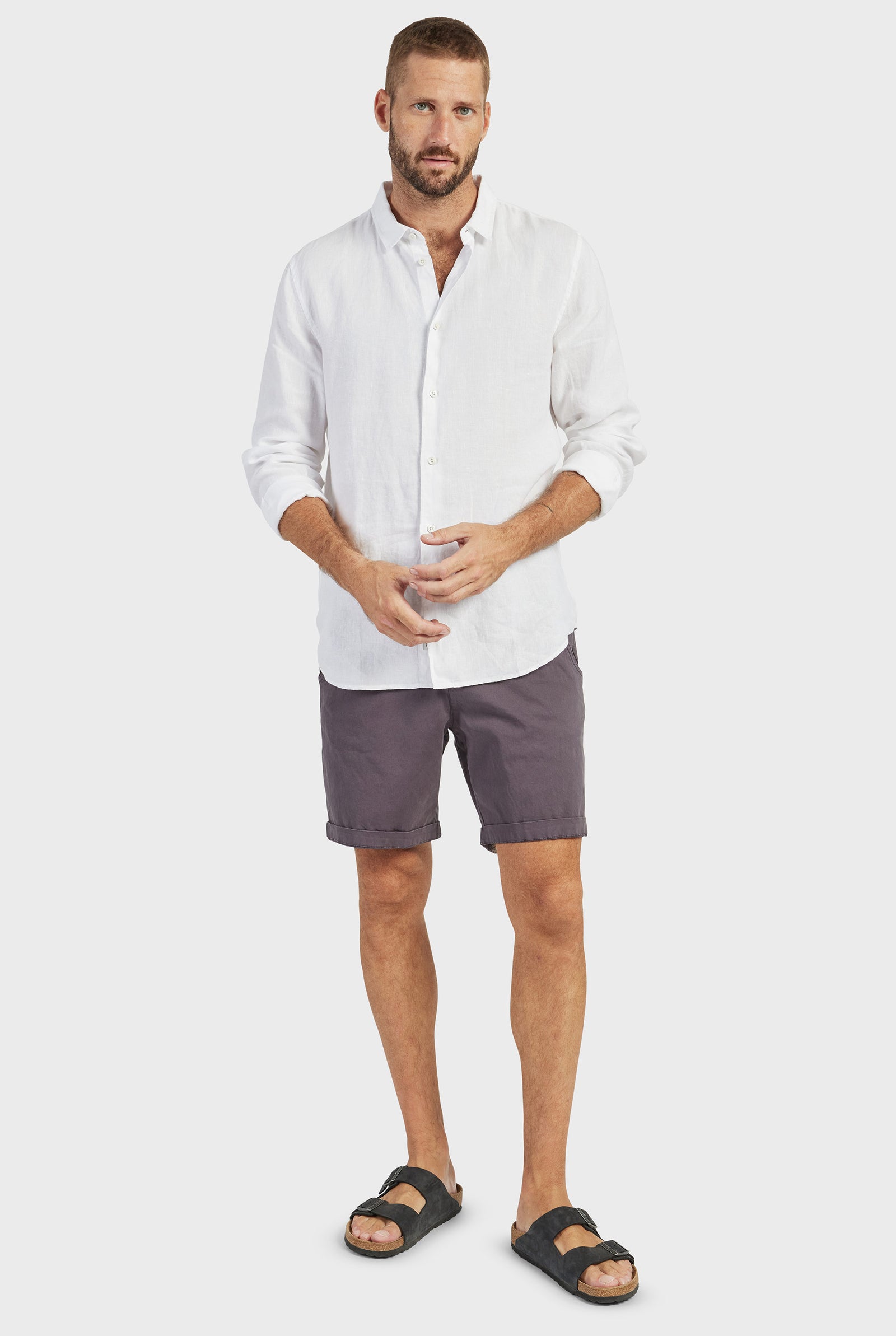 Men's Cooper Chino Short in Charcoal | Academy Brand