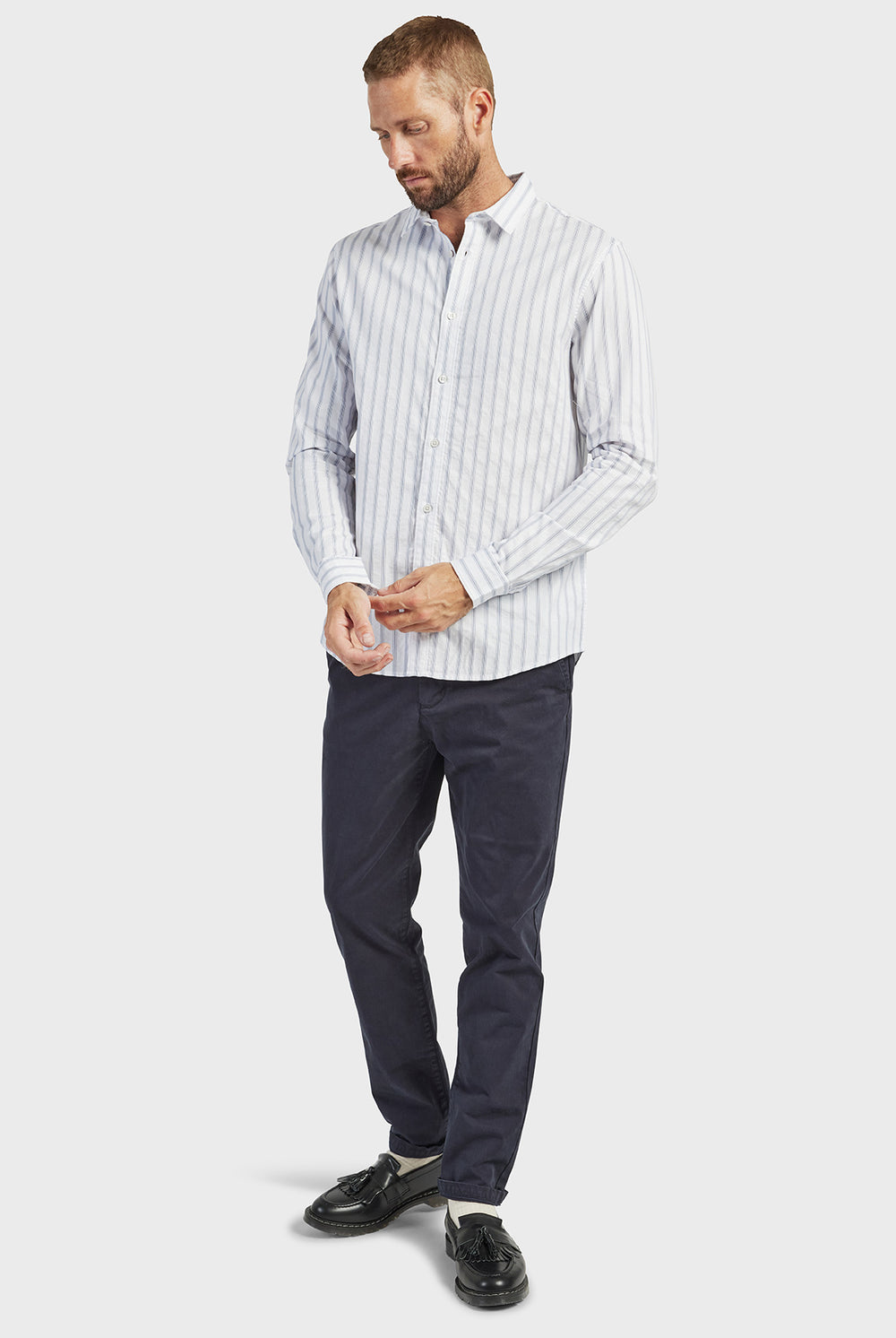 パンツ BROCHURE 1P CHINO NAVY BEAMS - 【新品】Sサイズ brochure 1P BIG CHINO PANTS A.Hの