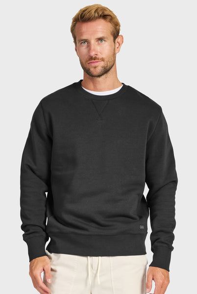 Academy Crew Sweat in Black - Men's Tops | Academy Brand