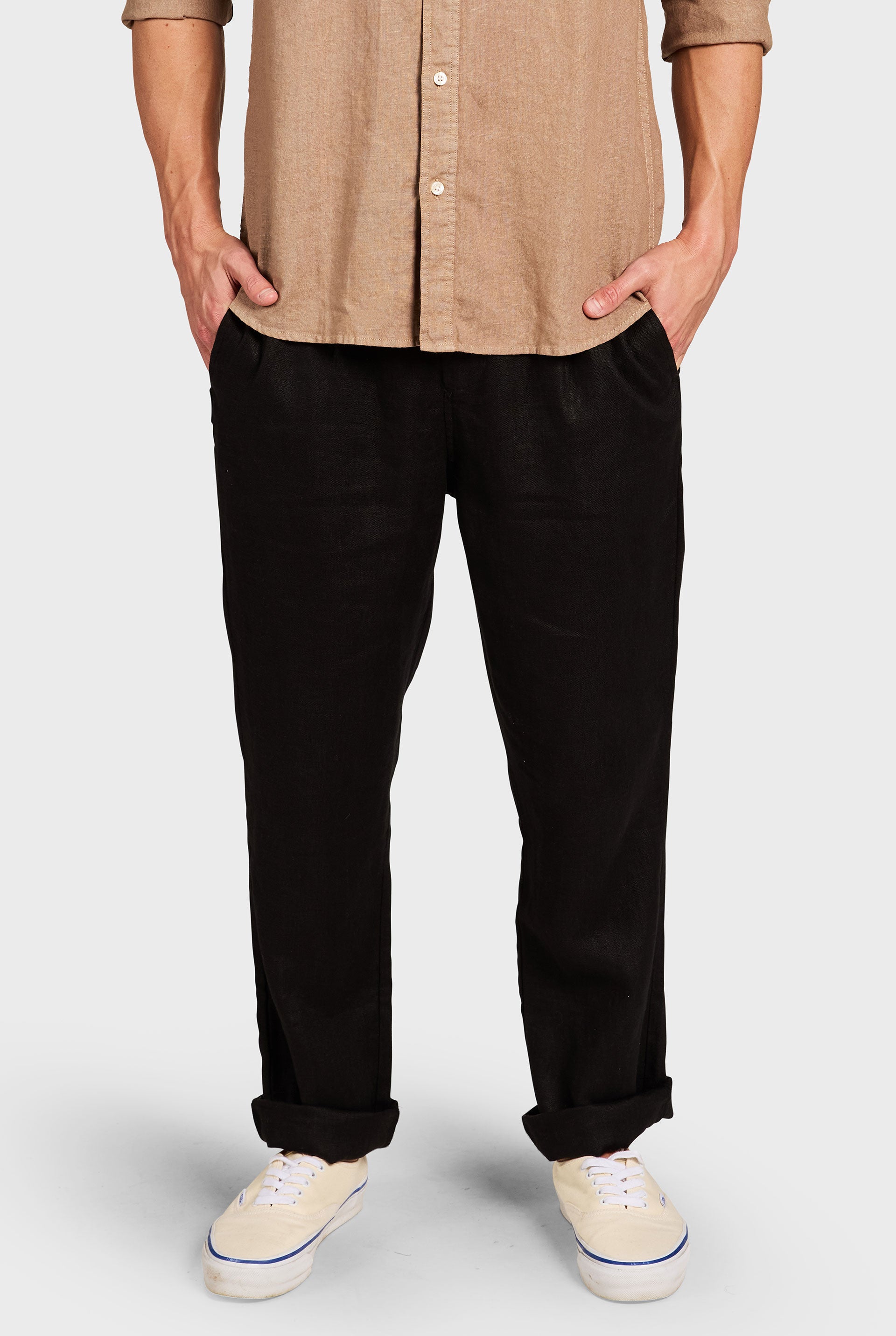 【ブラック（01）】DEAN LINEN TROUSER DEAN LINEN TROUSER | Saturdays NYC Japan
