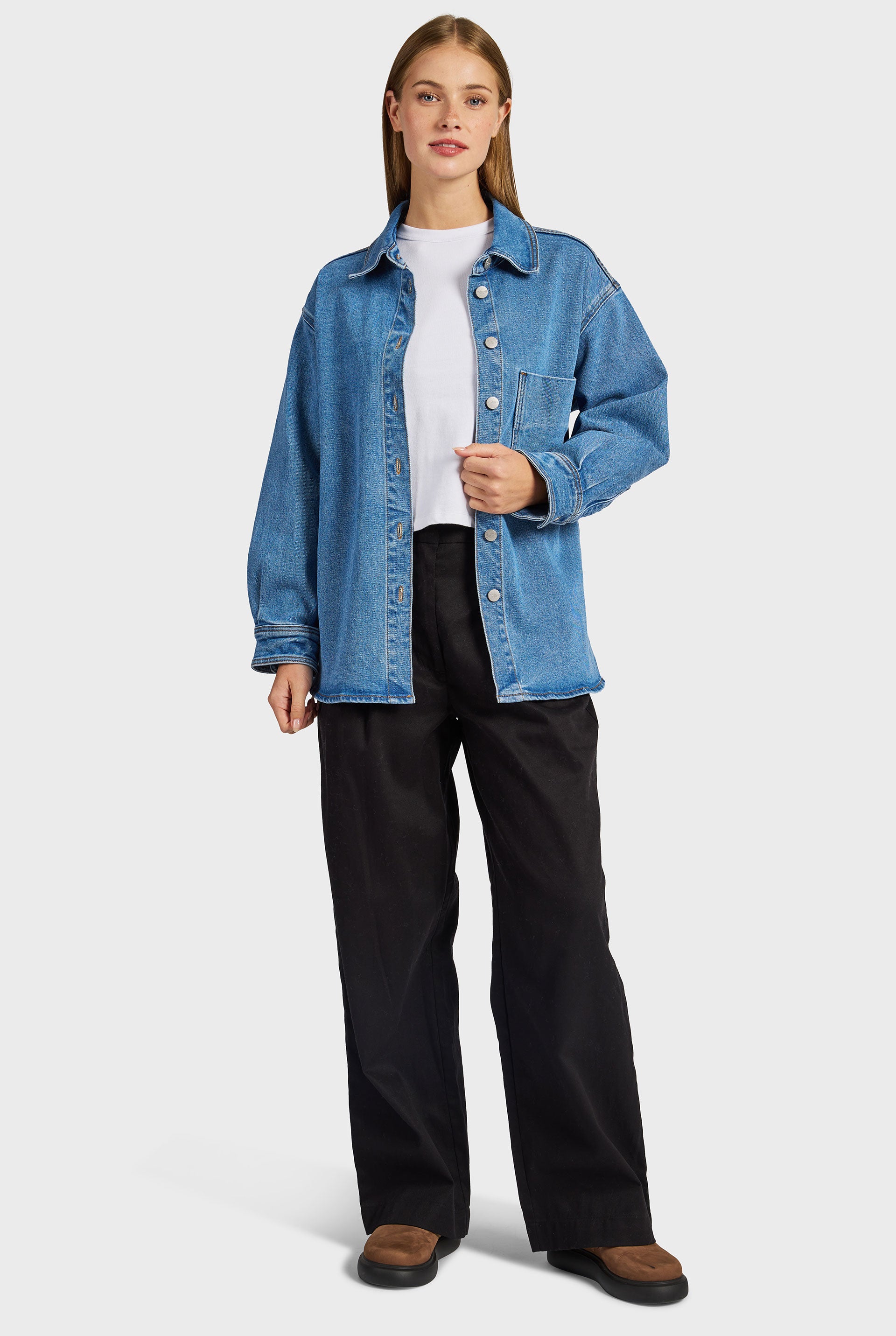Dolores Denim Overshirt — Denim Overshirt | Academy Brand