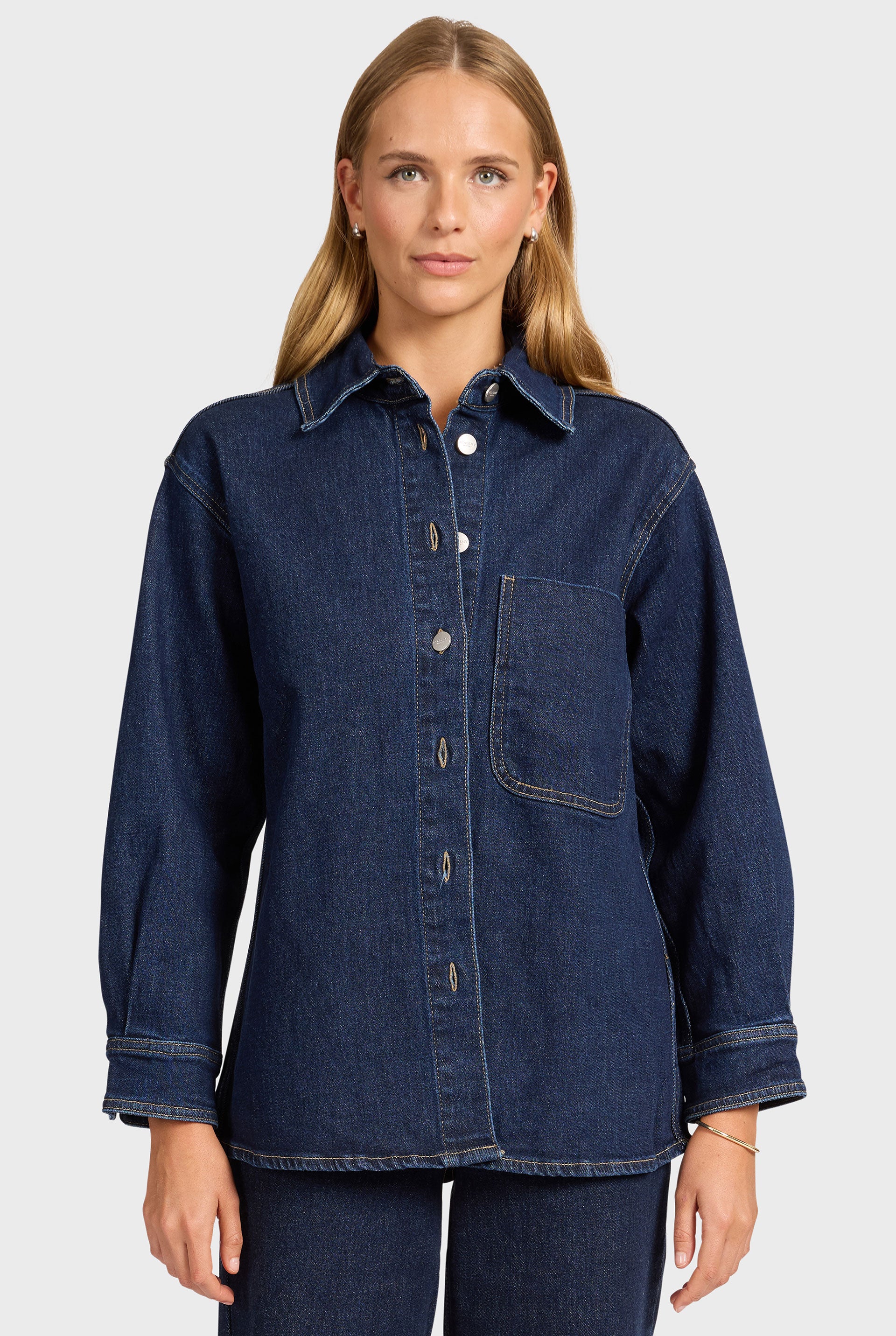 Dolores Denim Overshirt — Denim Overshirt | Academy Brand