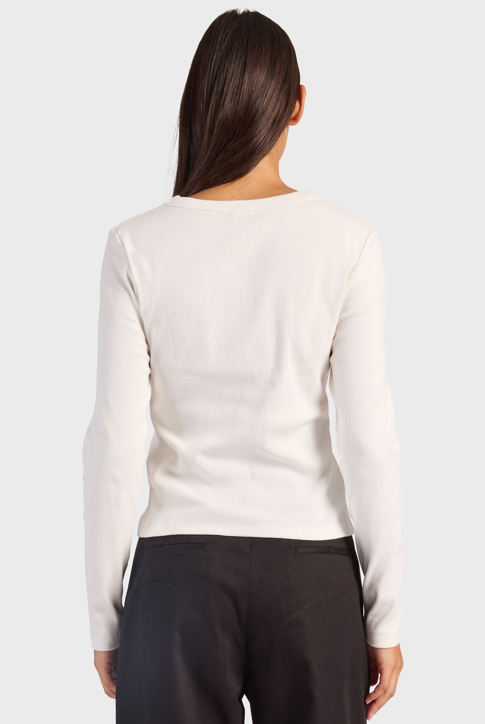 Ennoy 2022Ss Long Sleeve Hem Rib Tee T-Shirt Ss22Brenct03Ntl