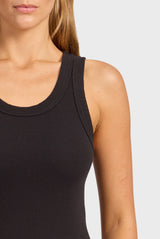 Essential Rib Tank in Black | Academy Brand
