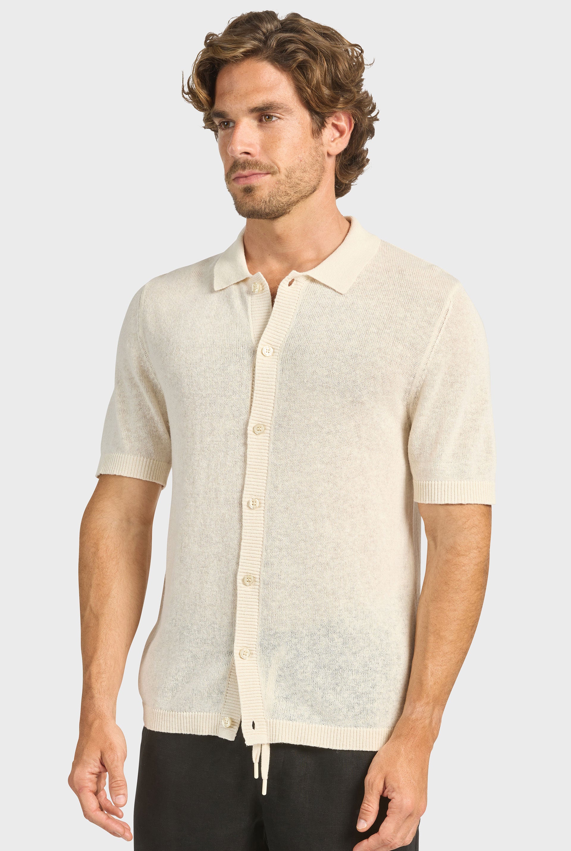 Gatsby Knit Polo — Linen Blend Knit Polo | Academy Brand