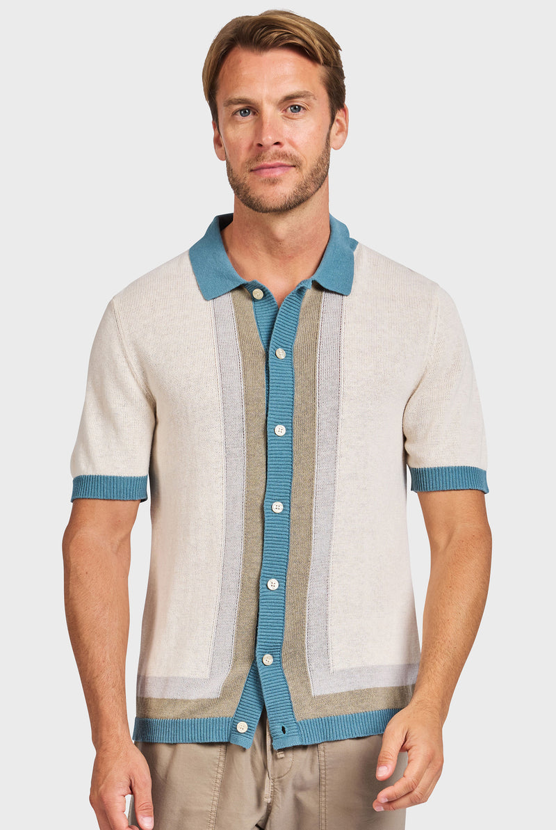 Gatsby Stripe Knit SS Shirt