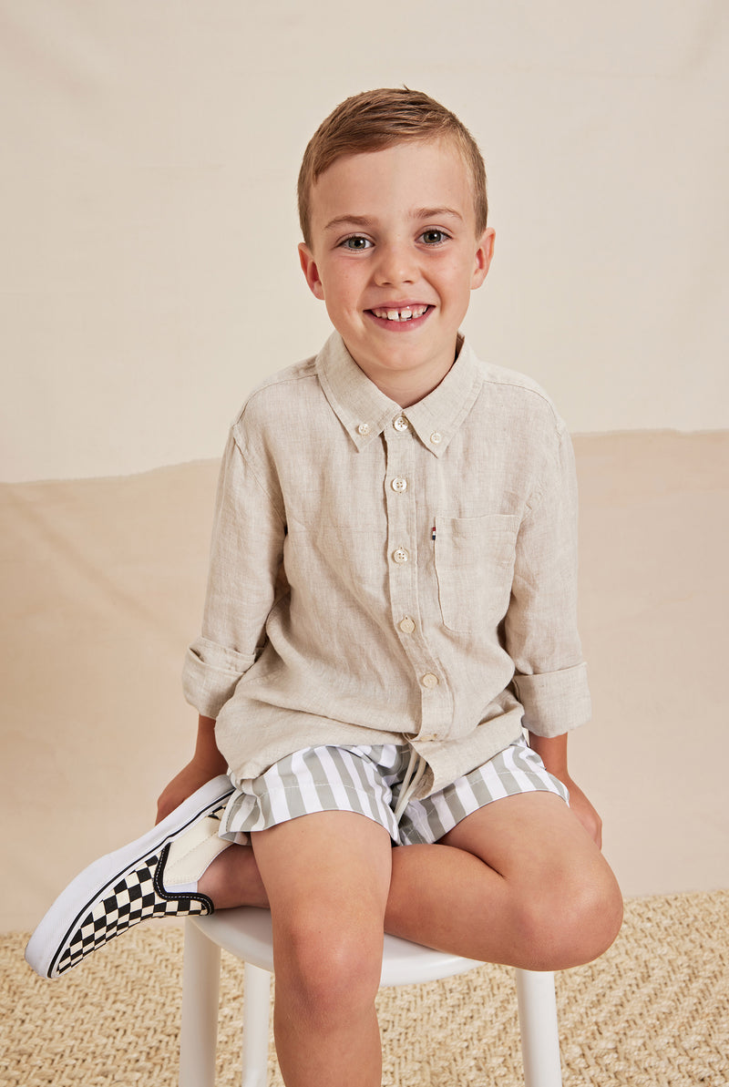 Kids Hampton Linen Shirt