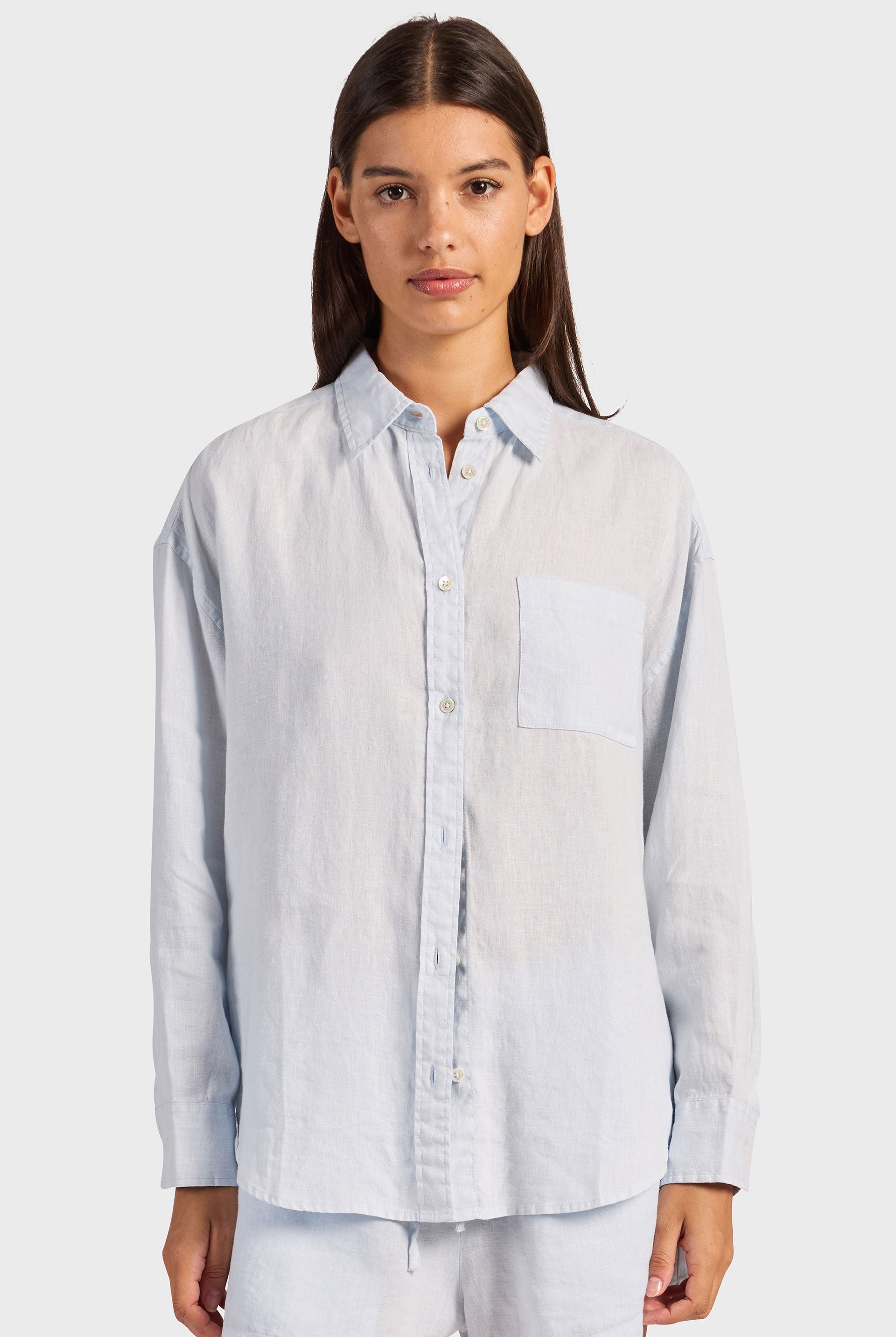 grey linen shirt womens
