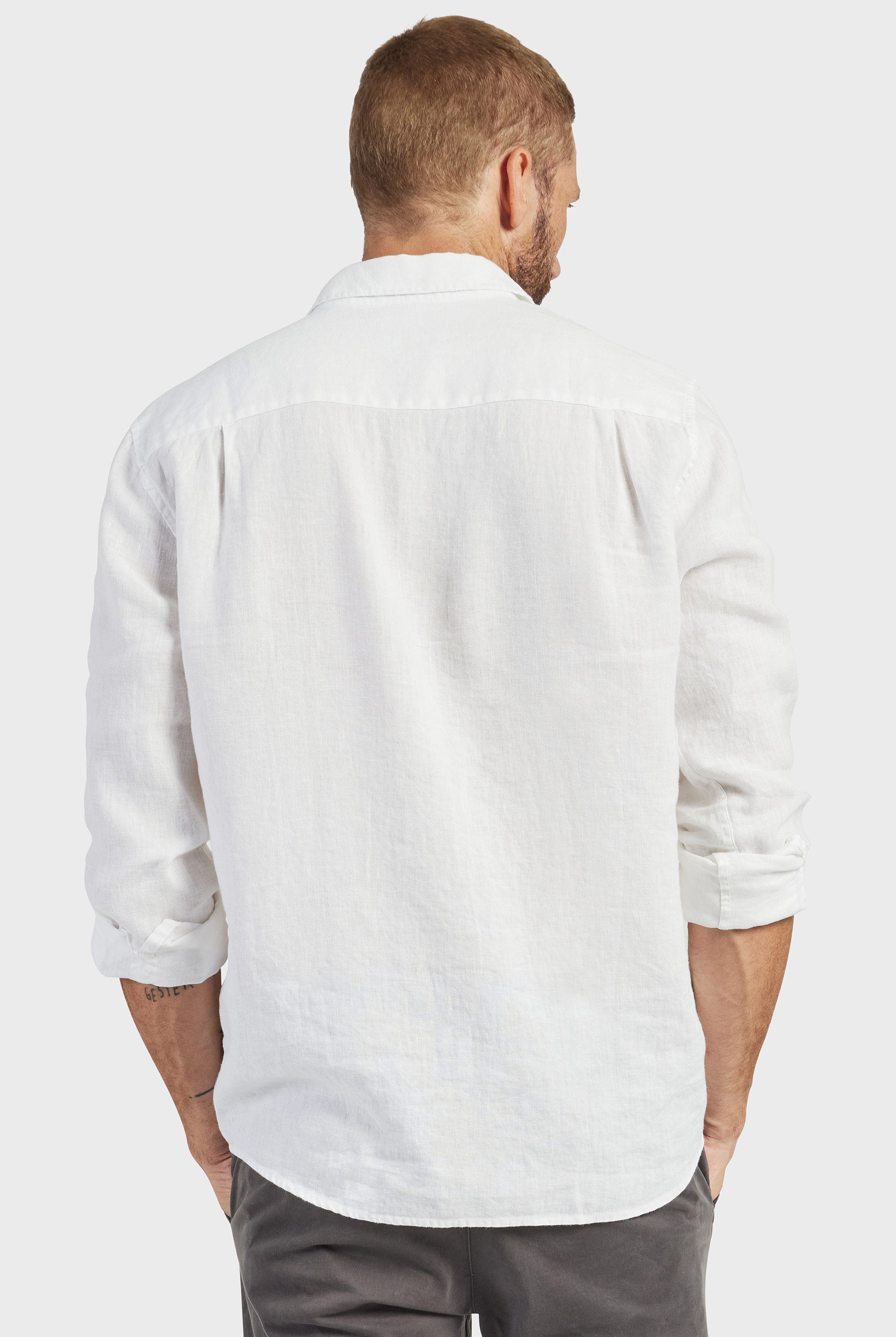 Academy Brand Men's Hampton Long Sleeve Shirt - White