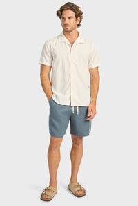 Jeff Piped Linen Short