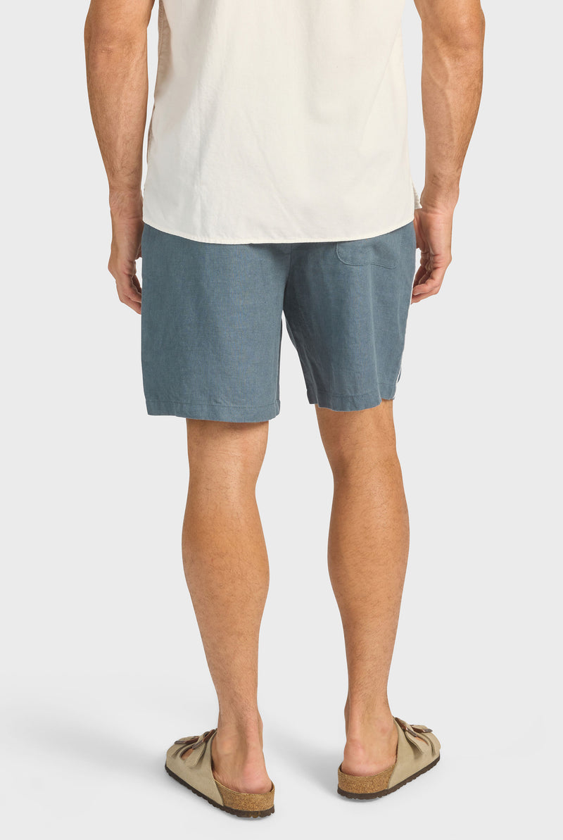 Jeff Piped Linen Short
