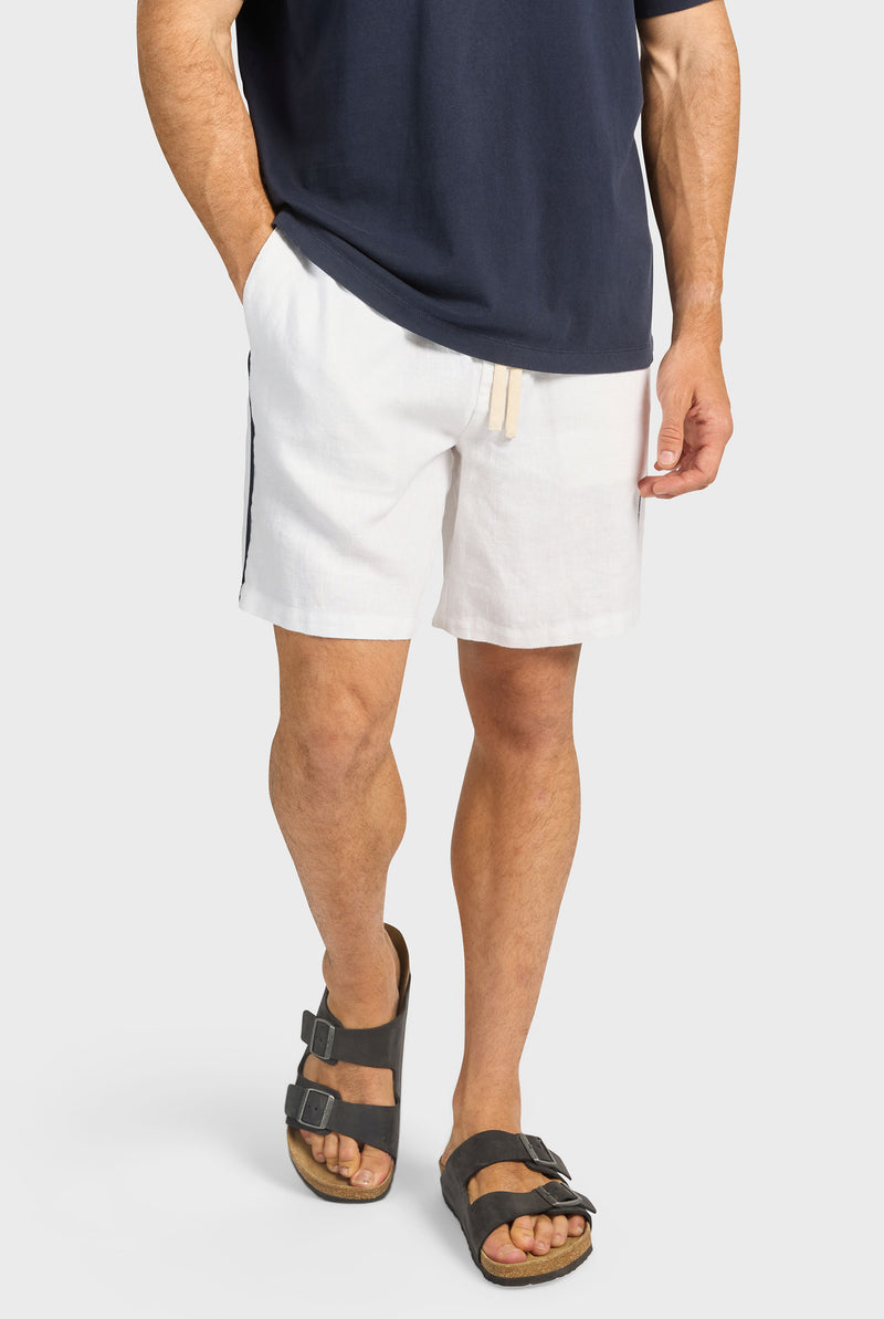 Jeff Piped Linen Short