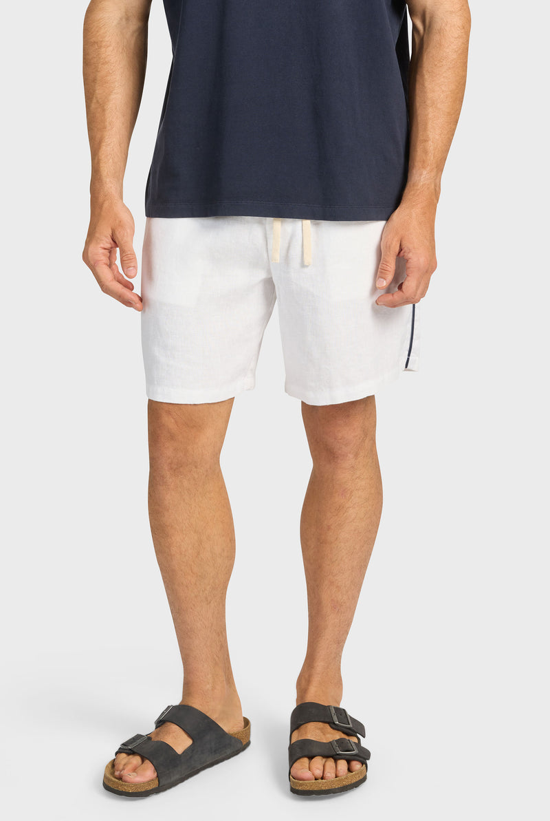 Jeff Piped Linen Short