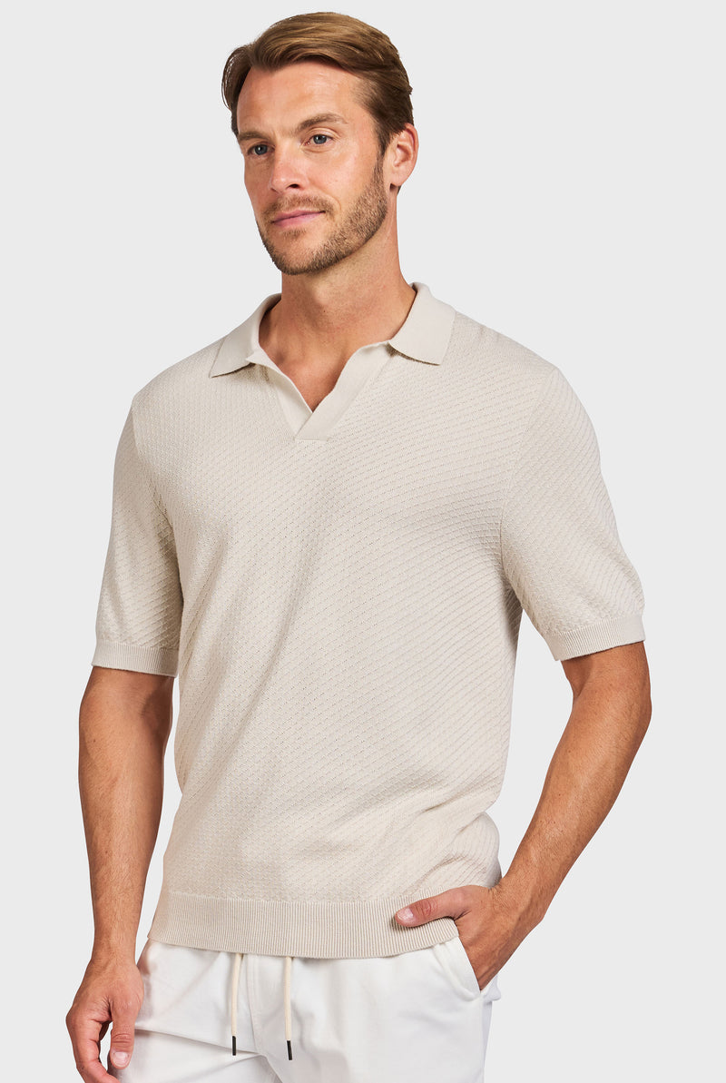 Jonny Textured Knit Polo