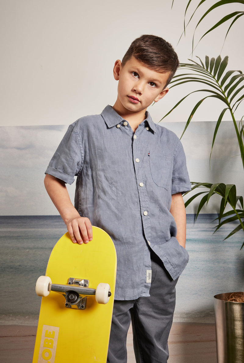 Kids Hampton SS Linen Shirt