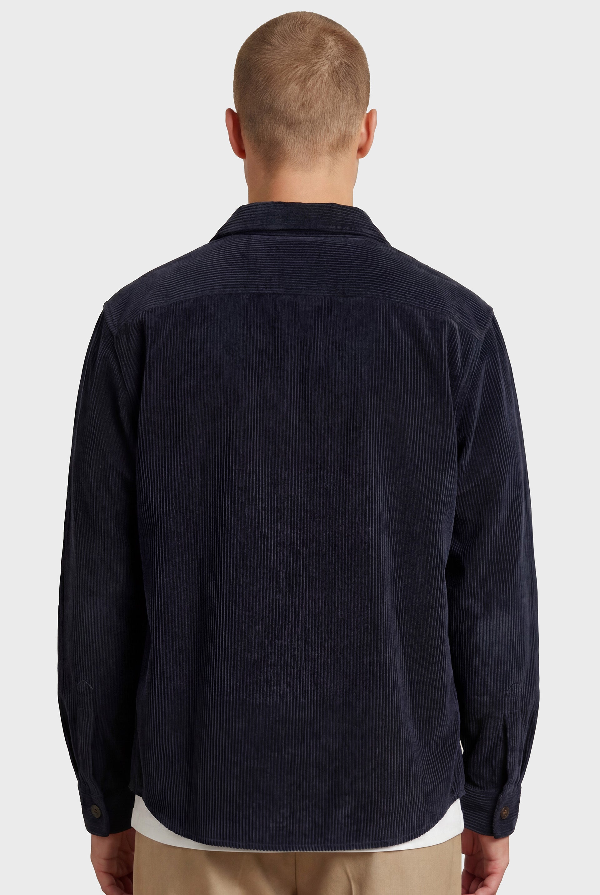 Lebowski Cord Overshirt in Navy - Men's Outerwear | Academy Brand