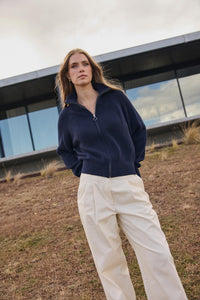 Maple Zip Through Knit