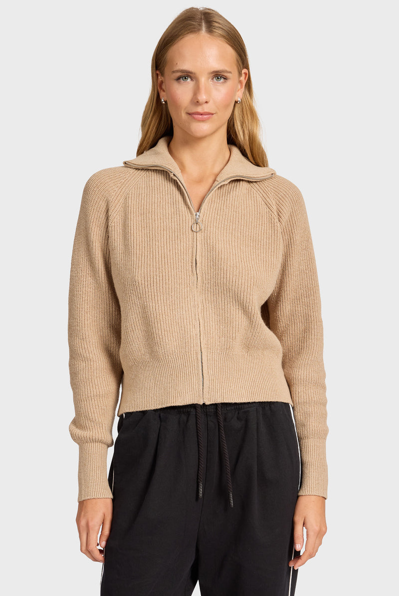 Maple Zip Through Knit