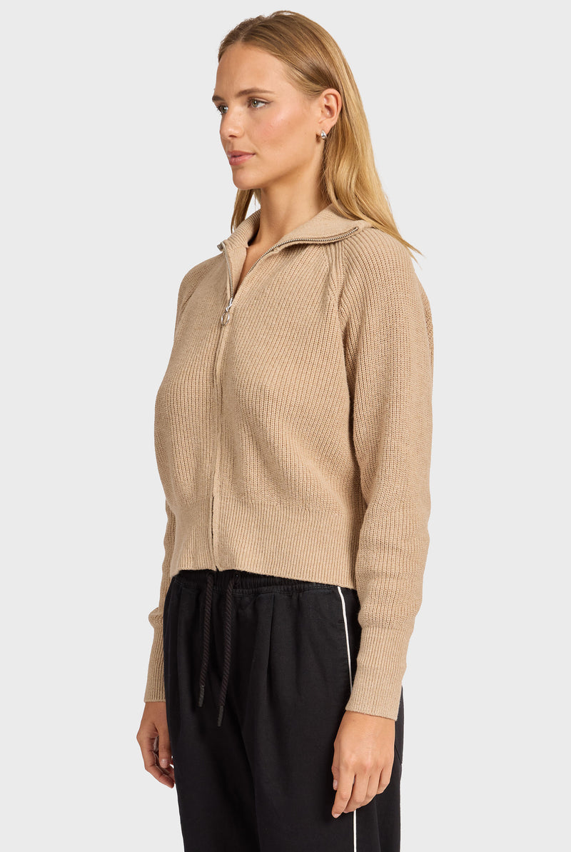 Maple Zip Through Knit