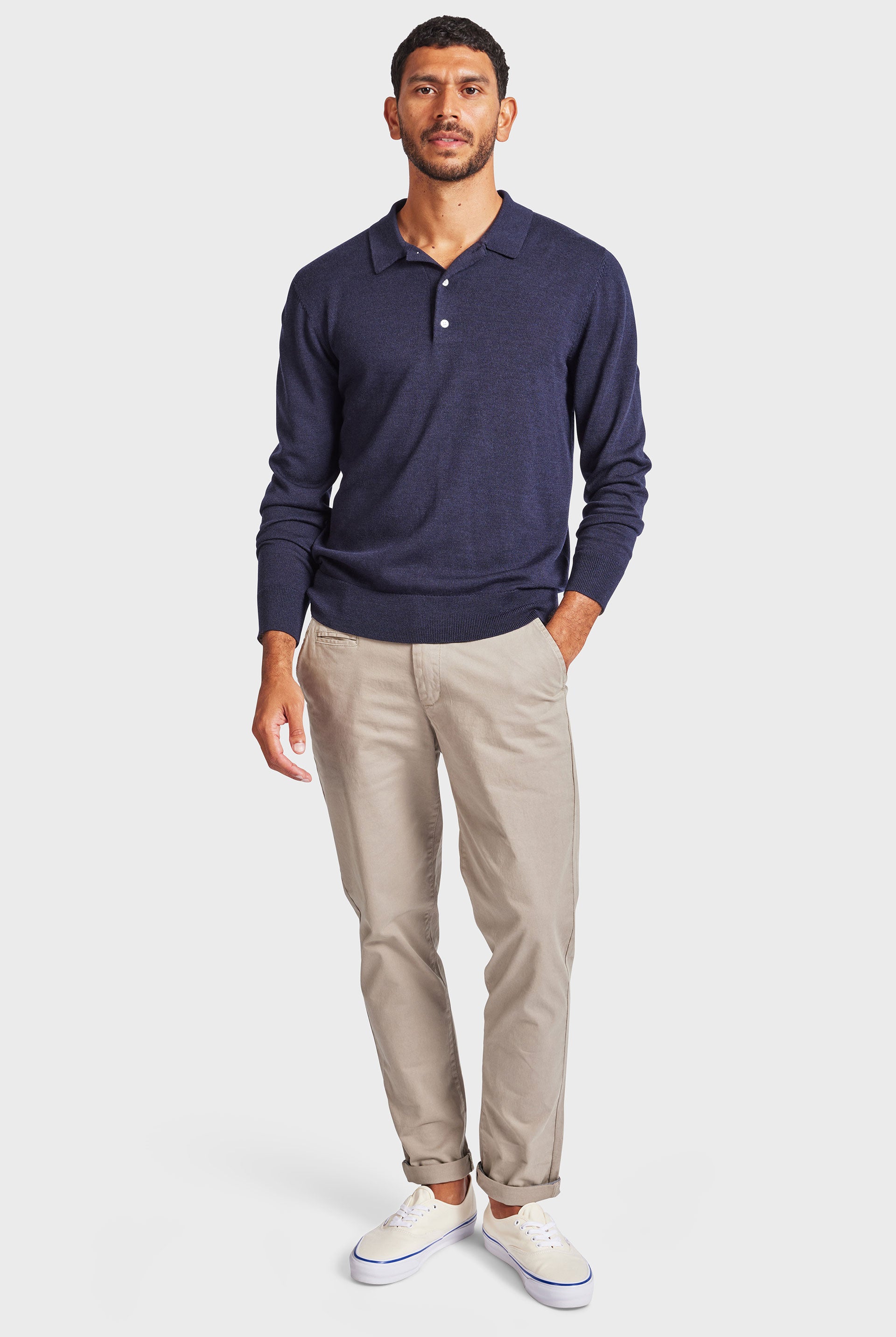 Academy Merino Polo in Navy | Academy Brand