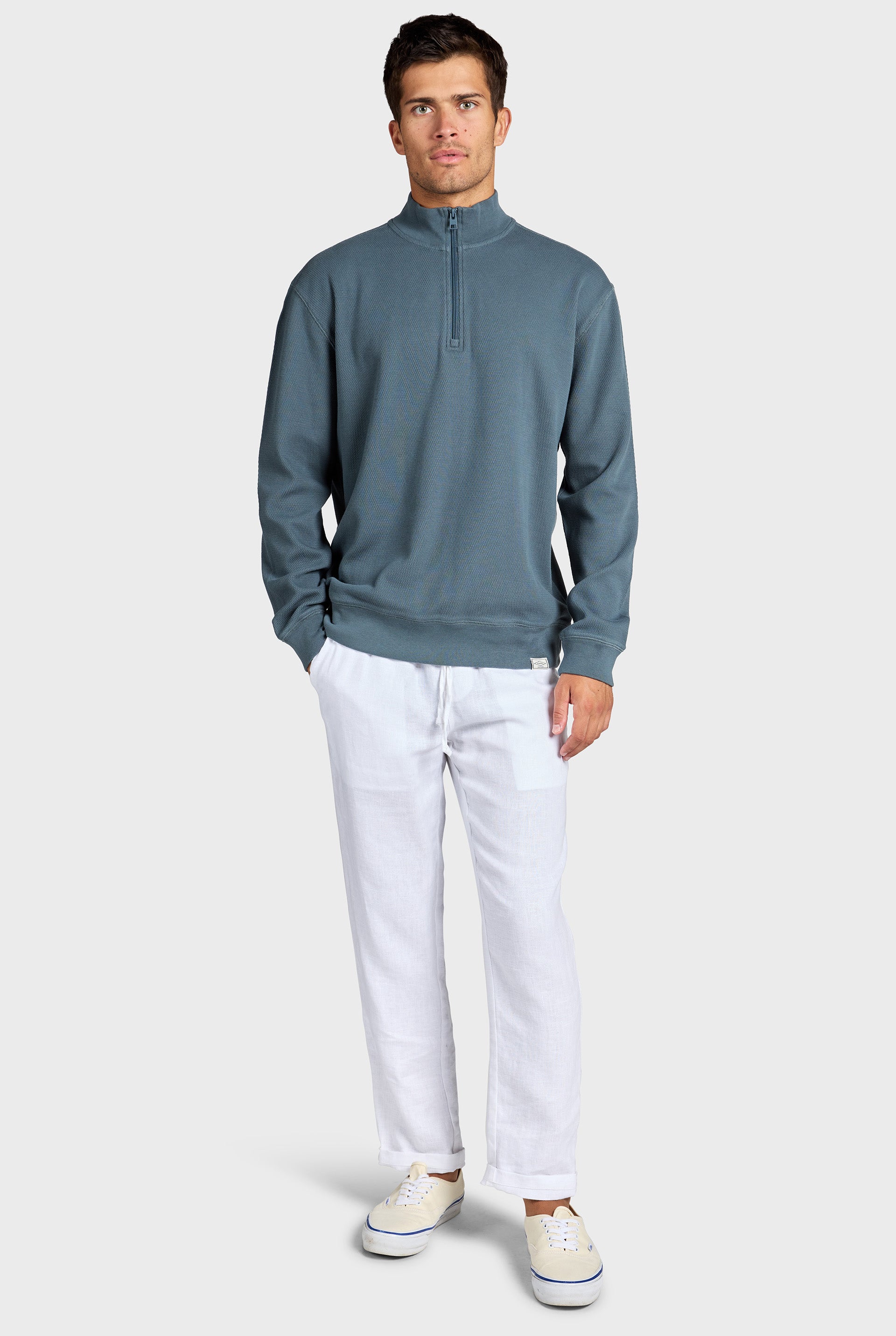Perry LS Waffle 1/4 Zip — Men's LS Top | Academy Brand