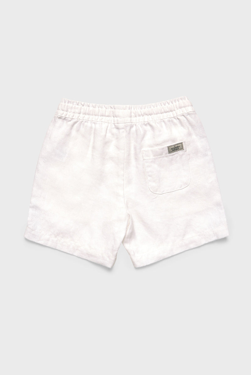 Kids Piped Riviera Linen Short