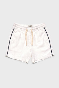Kids Piped Riviera Linen Short