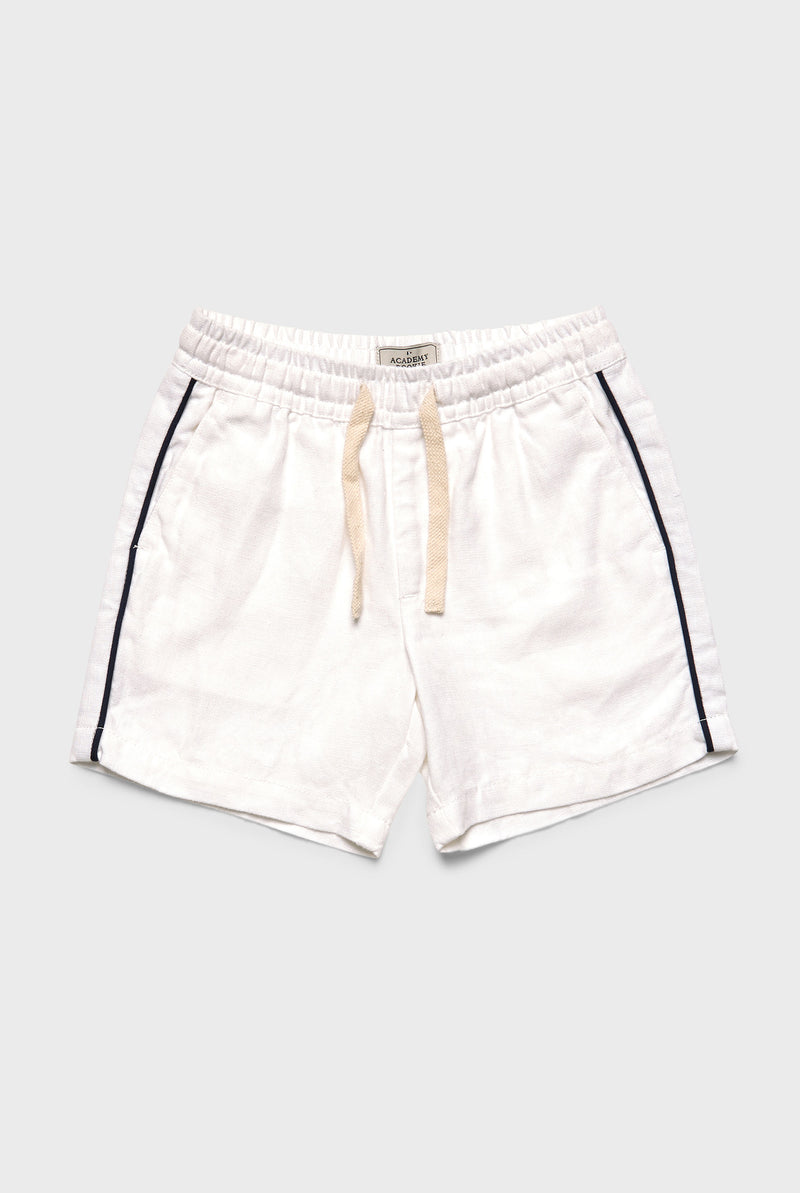 Kids Piped Riviera Linen Short