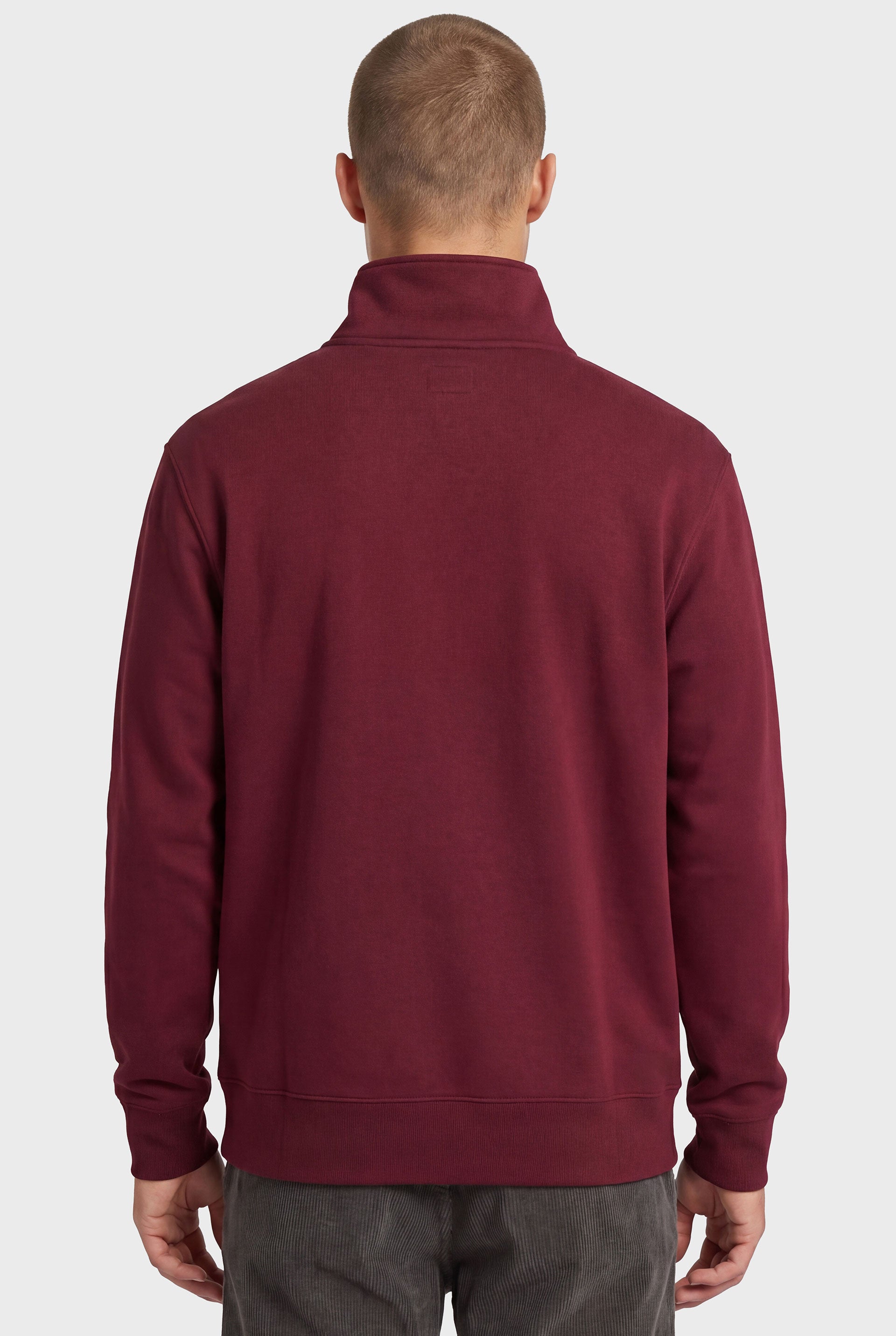 Academy 1/4 Zip Sweat in Oxblood - Men's Sweats | Academy Brand