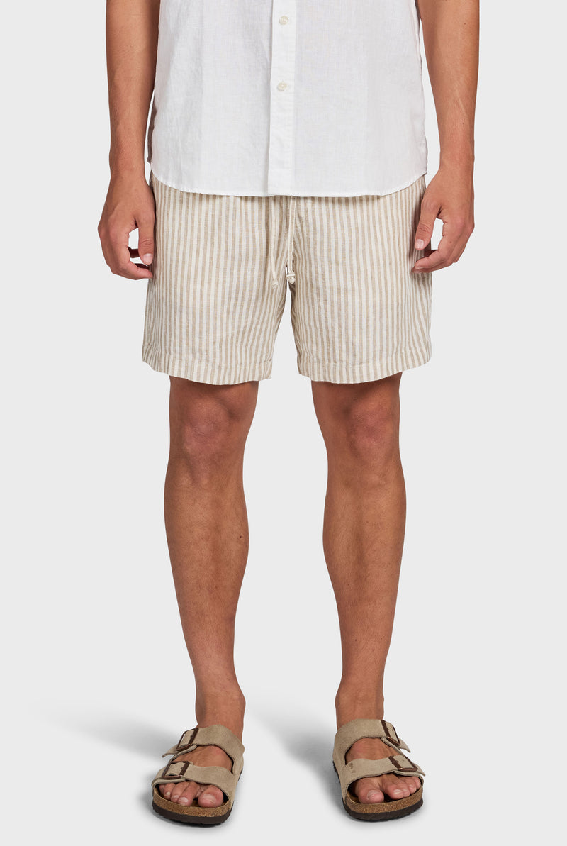 Stripe Riviera Linen Short