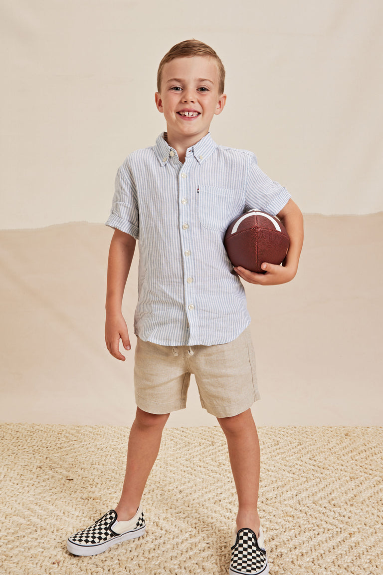 Kids Riviera Linen Short  Kids Linen Short | Academy Brand