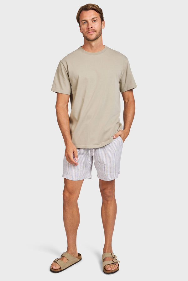 Stripe Riviera Linen Short