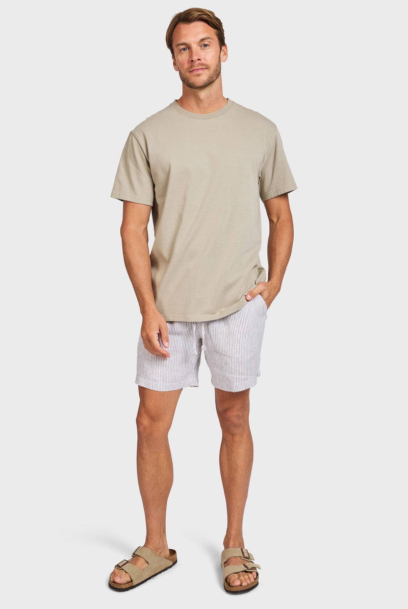 Stripe Riviera Linen Short