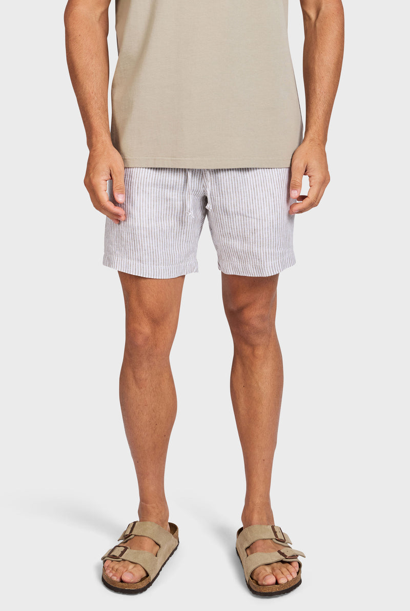 Stripe Riviera Linen Short