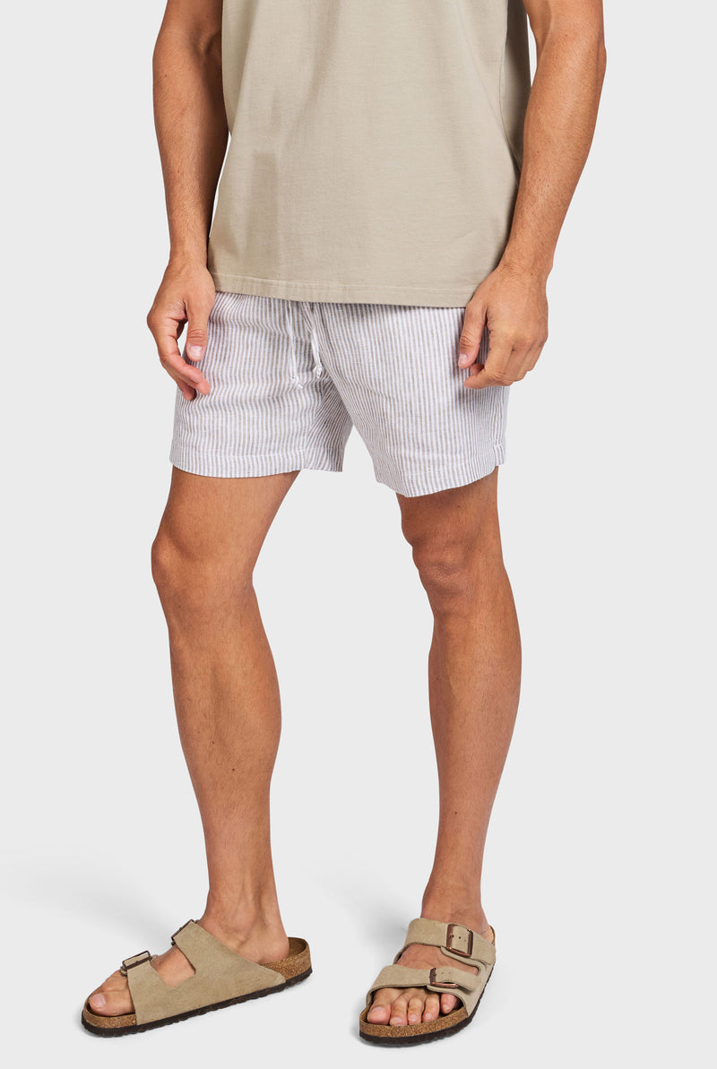 Stripe Riviera Linen Short