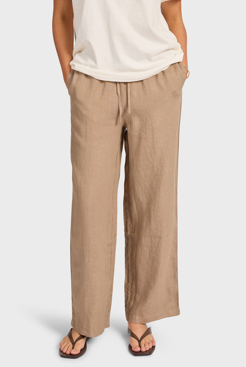 Riviera Piped Linen Pant