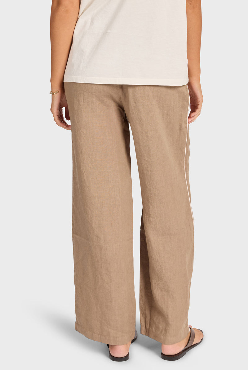 Riviera Piped Linen Pant