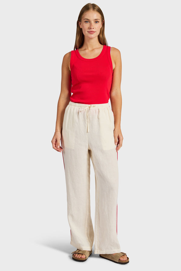 Riviera Piped Linen Pant