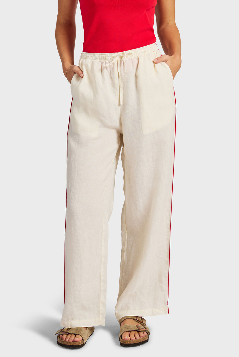Riviera Piped Linen Pant