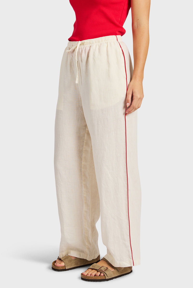 Riviera Piped Linen Pant