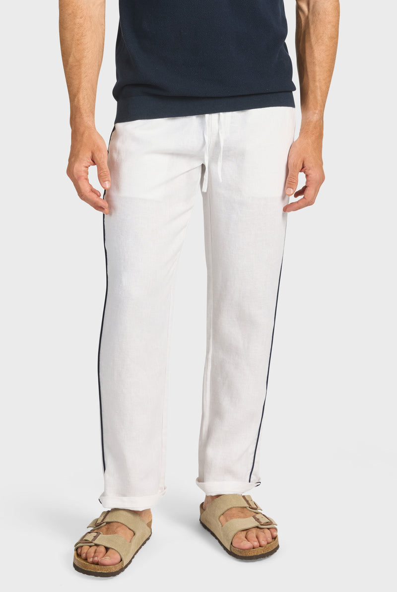 Riviera Piped Linen Pant