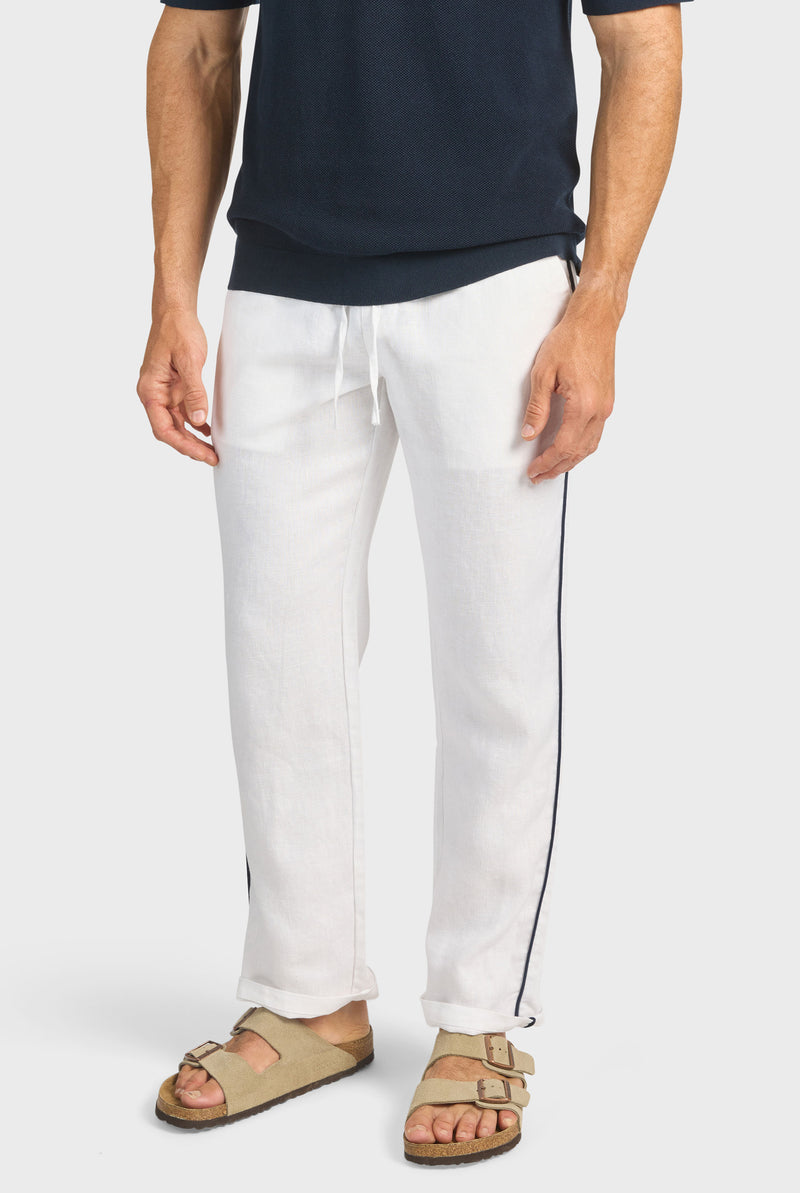 Riviera Piped Linen Pant